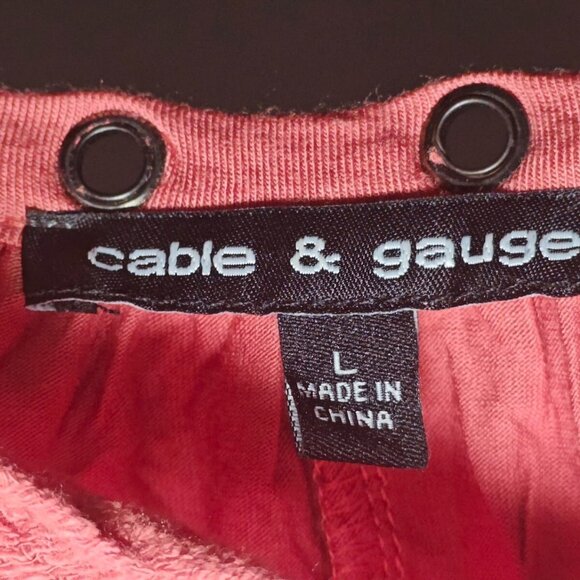 Cable & Gauge Large Coral Women's Blouse Top Shirt - Picture 4 of 4